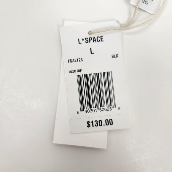 L*Space Fused Alec Bikini Top in Black Size Large NWT - Picture 5 of 6